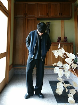 「SLICK（スリック）のアイテム（ブルゾン）」を使った、Yさん（メンズ・170cm）の秋コーディネート