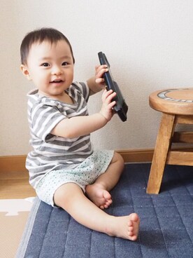 「8月生まれ」｜ttssuumm＊*さん（キッズ・70cm）の夏コーディネート