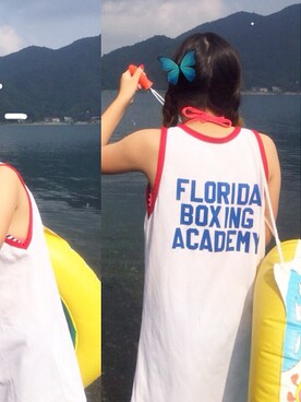 「usedのアイテム（ワンピース、ホワイト系）」を使った、himariさん（キッズ・152cm）の冬コーディネート