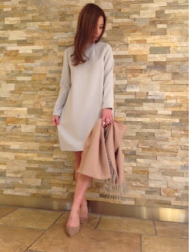 「N.（N. Natural Beauty Basic）（エヌエヌナチュラルビューティーベーシック）のアイテム（ワンピース/ドレス）」を使った、YUKIさん（レディース・161cm）の冬コーディネート