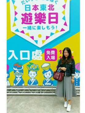 「LOVFEE（ラッフィ）のアイテム（スカート）」を使った、EmilyShihさん（レディース・150cm）の冬コーディネート