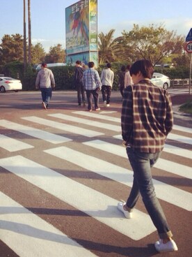 「SAINT LAURENT PARIS（サンローランパリ）のSaint Laurent Check Shirt（シャツ/ブラウス、ブラック系）」を使った、Dongkyung Hanさん（メンズ・181cm）の夏コーディネート