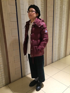 「rasox（ラソックス）のアイテム（レッグウェア）」を使った、高安さん（レディース・153cm）の秋コーディネート