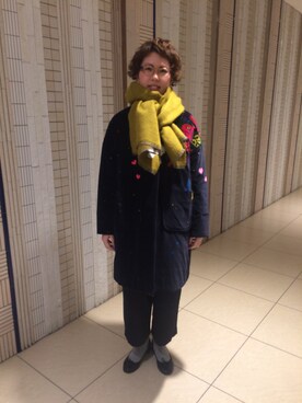 「ボヘミアンズ」｜「アイテム（その他アウター）」を使った、高安さん（レディース・153cm）の冬コーディネート
