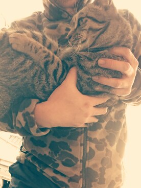 「ペット」｜「アイテム（ジャケット/アウター）」を使った、狼オヤジはさん（メンズ・174cm）の春コーディネート