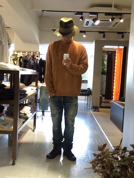 「WHITE LINE（ホワイトライン）のアイテム（パンツ）」を使った、Kei Ishiharaさん（メンズ・176cm）の秋コーディネート