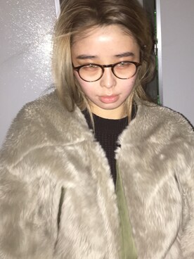 「OLIVER PEOPLES（オリバーピープルズ）のアイテム（メガネ、ブラウン系）」を使った、Sakuraさん（レディース）の秋コーディネート