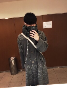 「アイテム（ステンカラーコート）」を使った、HATAKEさん（メンズ・184cm・10代）の冬コーディネート