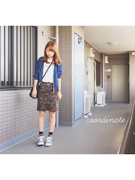 「A part by（アパートバイ）のアイテム（ブルゾン）」を使った、MEGUMIさん（レディース・159cm）の春コーディネート