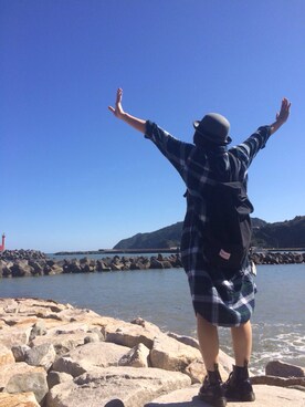 「Dr. Martens（ドクターマーチン）のDr.Martens 6EYE BOOT（ブーツ）」を使った、m e iさん（レディース・154cm）の秋コーディネート