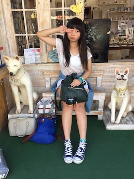 「Spring（スプリング）のアイテム（バッグ）」を使った、Tumi Tanakyuwanさん（レディース・163cm）の春コーディネート
