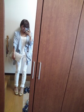 「タッセル」｜「アイテム（その他アウター）」を使った、ｒｉｈｏ♡さん（レディース・155cm）の春コーディネート