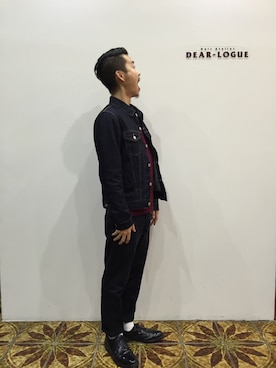 「アイテム（デニムジャケット）」を使った、SUZUKIさん（メンズ・170cm）の冬コーディネート