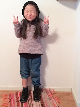 「アイテム（ブーツ）」を使った、yukichiさん（キッズ・110cm）の秋コーディネート