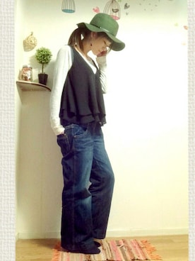 「ミカヅキモモコ（ミカヅキモモコ）のアイテム（ピアス（両耳用））」を使った、yukichiさん（レディース・156cm）の春コーディネート