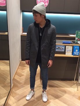 「仕事コーデ」｜「アイテム（その他アウター）」を使った、けんたさん（メンズ・175cm）の秋コーディネート