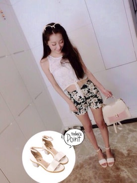 「shorts」｜「アイテム（その他）」を使った、Gracegiftさん（レディース・160cm）の夏コーディネート