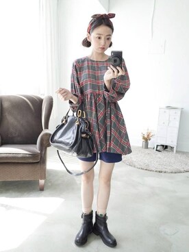 Gracegiftさん（レディース・159cm）の秋コーディネート