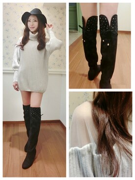 「hat」｜Gracegiftさん（レディース・163cm）の冬コーディネート