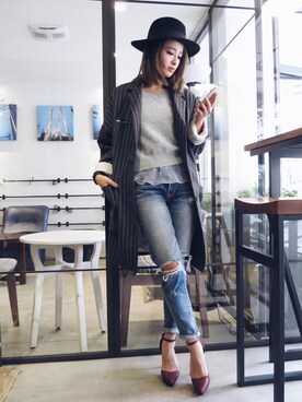 Gracegiftさん（レディース・161cm）の冬コーディネート