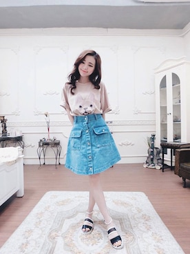 「アイテム（スカート、その他）」を使った、Gracegiftさん（レディース・160cm）の春コーディネート