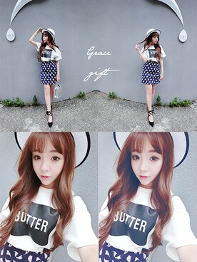 「gracegift（グレースギフト）のアイテム」を使った、Gracegiftさん（レディース・158cm）の夏コーディネート
