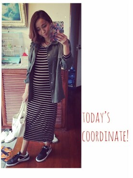 「NIKE（ナイキ）のNIKE/ナイキ グランドテラス 654495（スニーカー）」を使った、N.yuliさん（レディース・153cm）の冬コーディネート