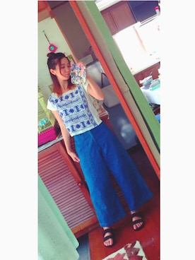 「FOREVER 21（フォーエバー トゥエンティーワン）のアイテム（トップス、ホワイト系）」を使った、N.yuliさん（レディース・153cm）の春コーディネート