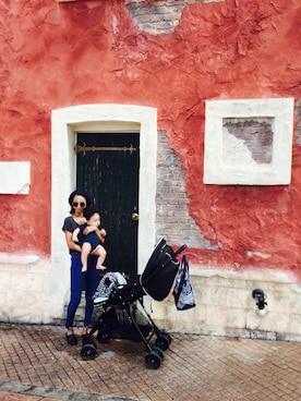 「LOWRYS FARM（ローリーズファーム）のフェルトベレー　732784 （ハンチング/ベレー帽、ブルー系）」を使った、N.yuliさん（レディース・153cm）の秋コーディネート