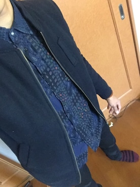 「YEVS（イーブス）のアイテム（ブルゾン）」を使った、Masaさん（メンズ・174cm）の冬コーディネート