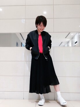 mizukiさんの「シフォン　プリーツスカート」を使ったコーディネート