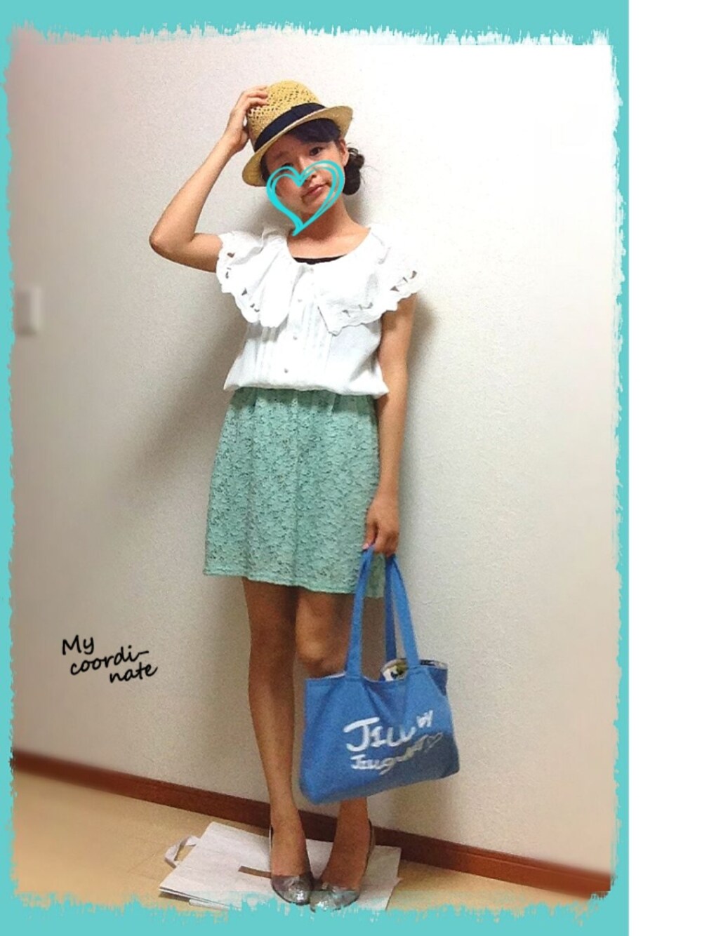「salusのアイテム名不明（その他トップス）」を使った、きりんさんの夏コーディネートの1枚目の写真