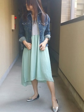 「VICKY（ビッキー）のアイテム（ジャケット/アウター）」を使った、&りっちさん（レディース・154cm）の春コーディネート