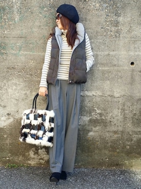 &りっちさん（レディース・154cm）の冬コーディネート