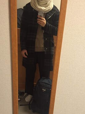 「nonnative（ノンネイティブ）のアイテム（チェスターコート）」を使った、セブンイレバーさん（メンズ・178cm）の冬コーディネート