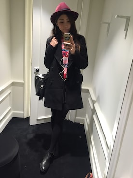「PULL&BEAR（プルアンドベア）のアイテム（ダウンジャケット/コート）」を使った、Flower Chenさん（レディース・170cm）の冬コーディネート