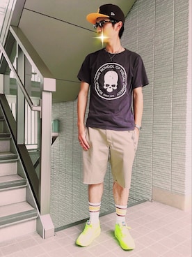 「TMT（ティーエムティー）のアイテム（アクセサリー）」を使った、かっしーさん（メンズ・174cm）の秋コーディネート