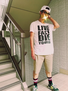 「Abercrombie&Fitch（アバークロンビーアンドフィッチ）のアイテム（レッグウェア）」を使った、かっしーさん（メンズ・174cm）の秋コーディネート