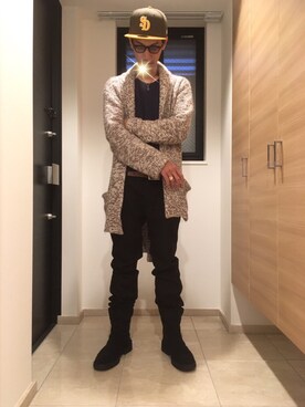 「nonnative（ノンネイティブ）のアイテム（カバーオール）」を使った、かっしーさん（メンズ・174cm）の冬コーディネート