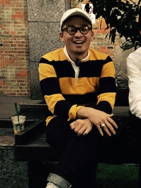 「ラガーシャツ」｜tsuguさん（メンズ・169cm）の春コーディネート