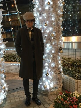 「LEMAIRE（ルメール）のアイテム（トレンチコート）」を使った、pyoooon78さん（メンズ・178cm）の冬コーディネート