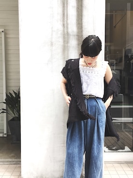 「ISABEL MARANT（イザベルマラン）のアイテム（その他アウター）」を使った、horiさん（レディース・159cm）の春コーディネート