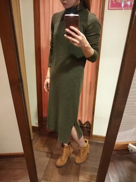 「Dosch（ドスチ）のアイテム（ワンピース/ドレス）」を使った、ちびままさん（レディース・152cm）の冬コーディネート