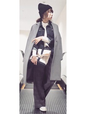 「ENFOLD（エンフォルド）のアイテム（その他アウター）」を使った、micoronさん（レディース・167cm）の冬コーディネート