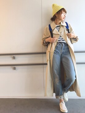 「CONVERSE（コンバース）のconverse（コンバース） ALL STAR OX（オールスターOX）（スニーカー）」を使った、micoronさん（レディース・167cm）の春コーディネート