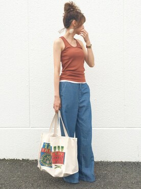 「7月WEAR夏のサンダル祭り」｜「アイテム（アクセサリー）」を使った、micoronさん（レディース・167cm）の夏コーディネート