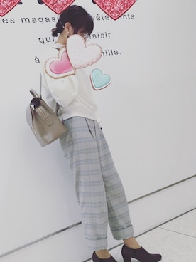 「a.v.v（アーヴェヴェ）のアイテム（バッグ）」を使った、akiさん（レディース・165cm）の冬コーディネート