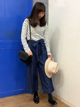 「LBC（エルビーシー）のアイテム（帽子）」を使った、kaoriさん（レディース・157cm）の冬コーディネート