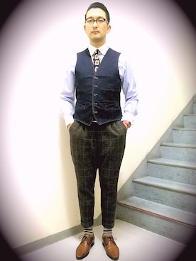 「アイテム（フォーマルスーツ/小物）」を使った、ＴＡＫＡ.Ｓさん（メンズ・181cm・40代）の冬コーディネート