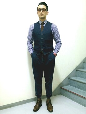 「アイテム（ネクタイ）」を使った、ＴＡＫＡ.Ｓさん（メンズ・181cm・40代）の春コーディネート